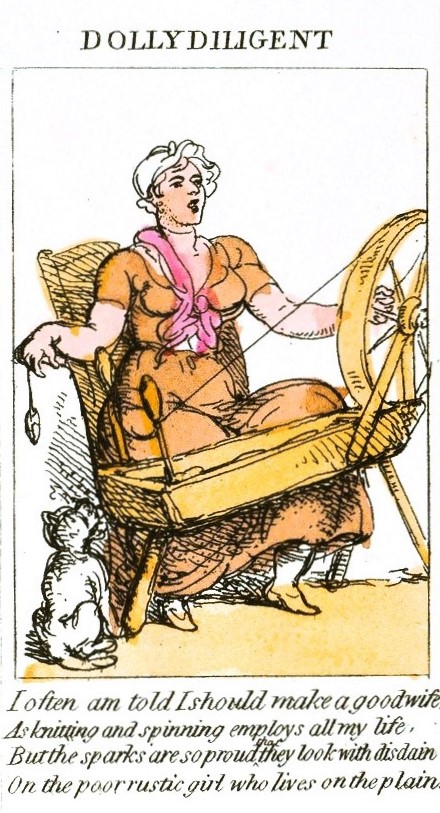 Image of woman at a spinning wheel