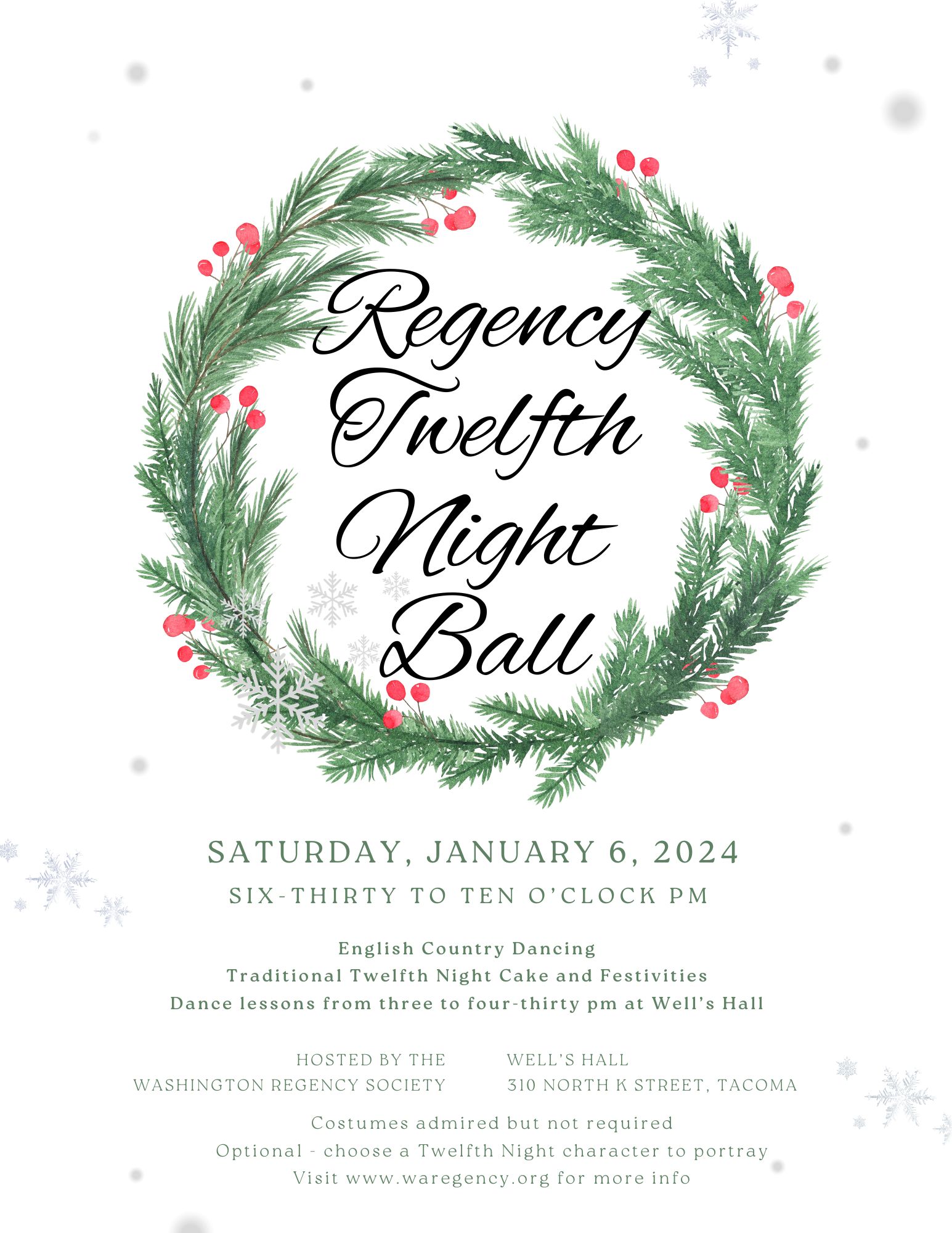 12th night 2024 Washington Regency Society